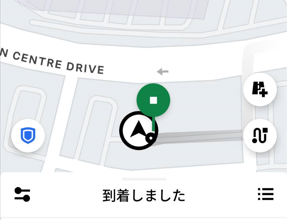 ナビの「Uber eats driver」アプリ画面